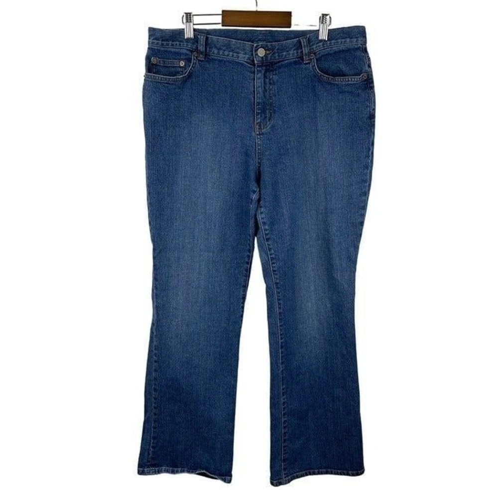 Lauren Ralph Lauren Boot Cut Jeans Womens Sz 14 Blue High Rise Wash Denim Casual